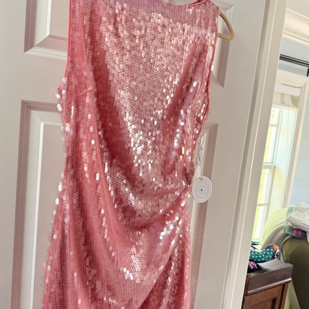 STAUD Sequin Eton dress mini Large - Picture 5 of 7